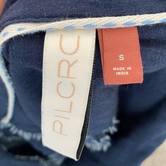 Anthropologie Pilcro The Romy Oversized Button Down Navy Western Aztec Top, Sm - Picture 13 of 16